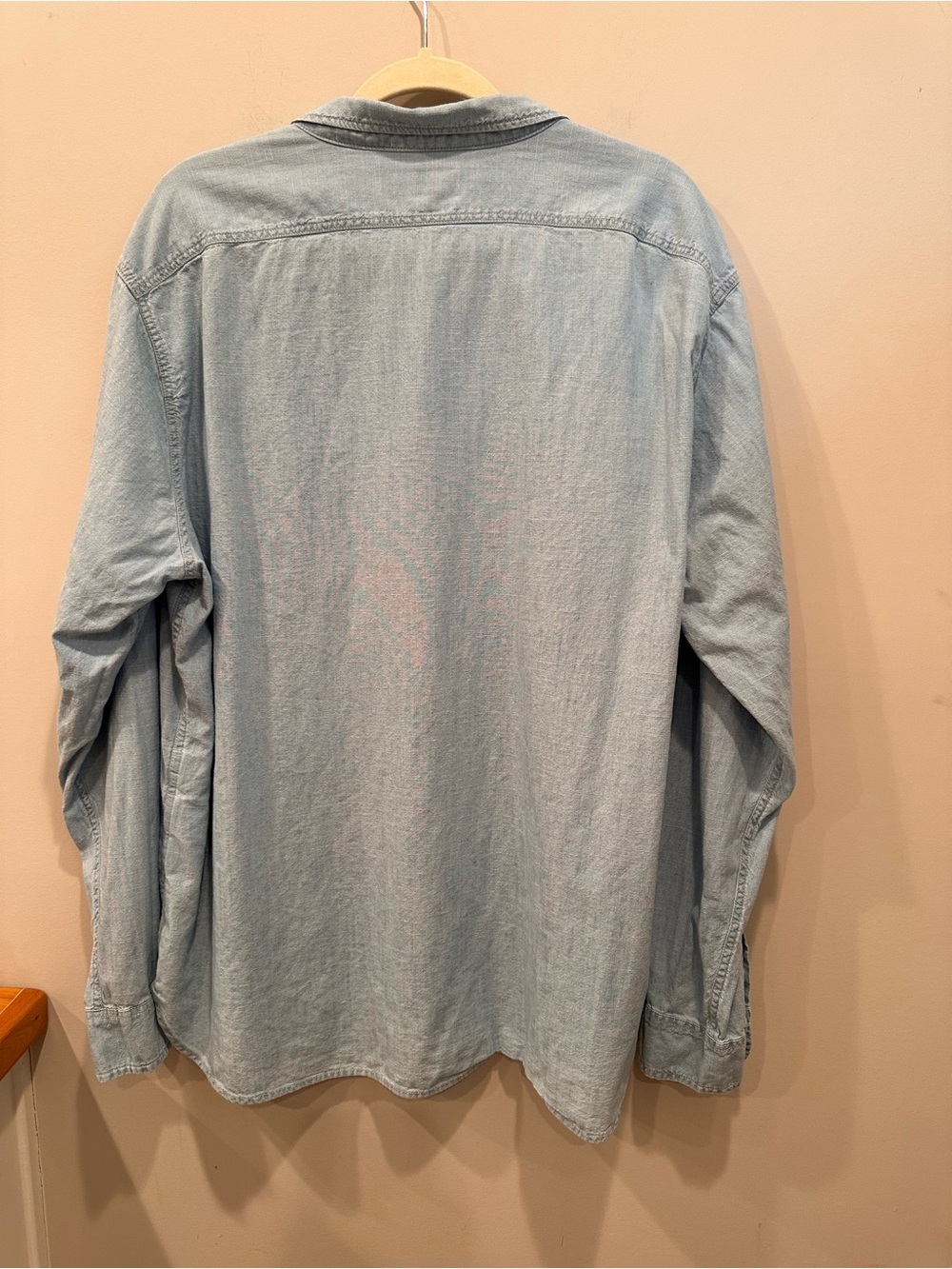 J. Crew Factory Chambray Classic Button Down Top Neutral Versatile Sz 2X - Picture 4 of 16